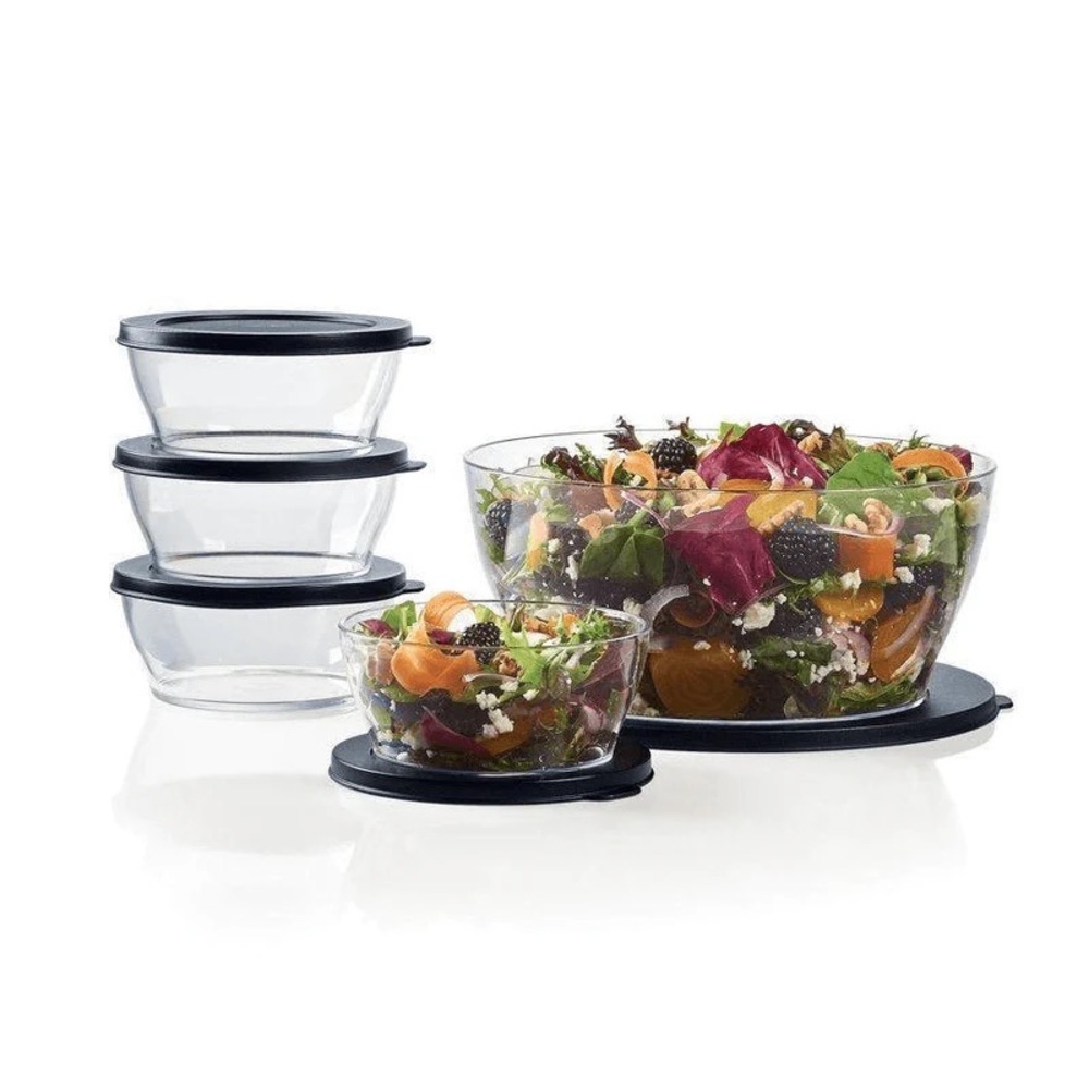 CLEARLY ELEGANT 5-PIECE SERVING SET